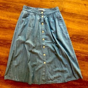 Madewell Button Front Midi Skirt